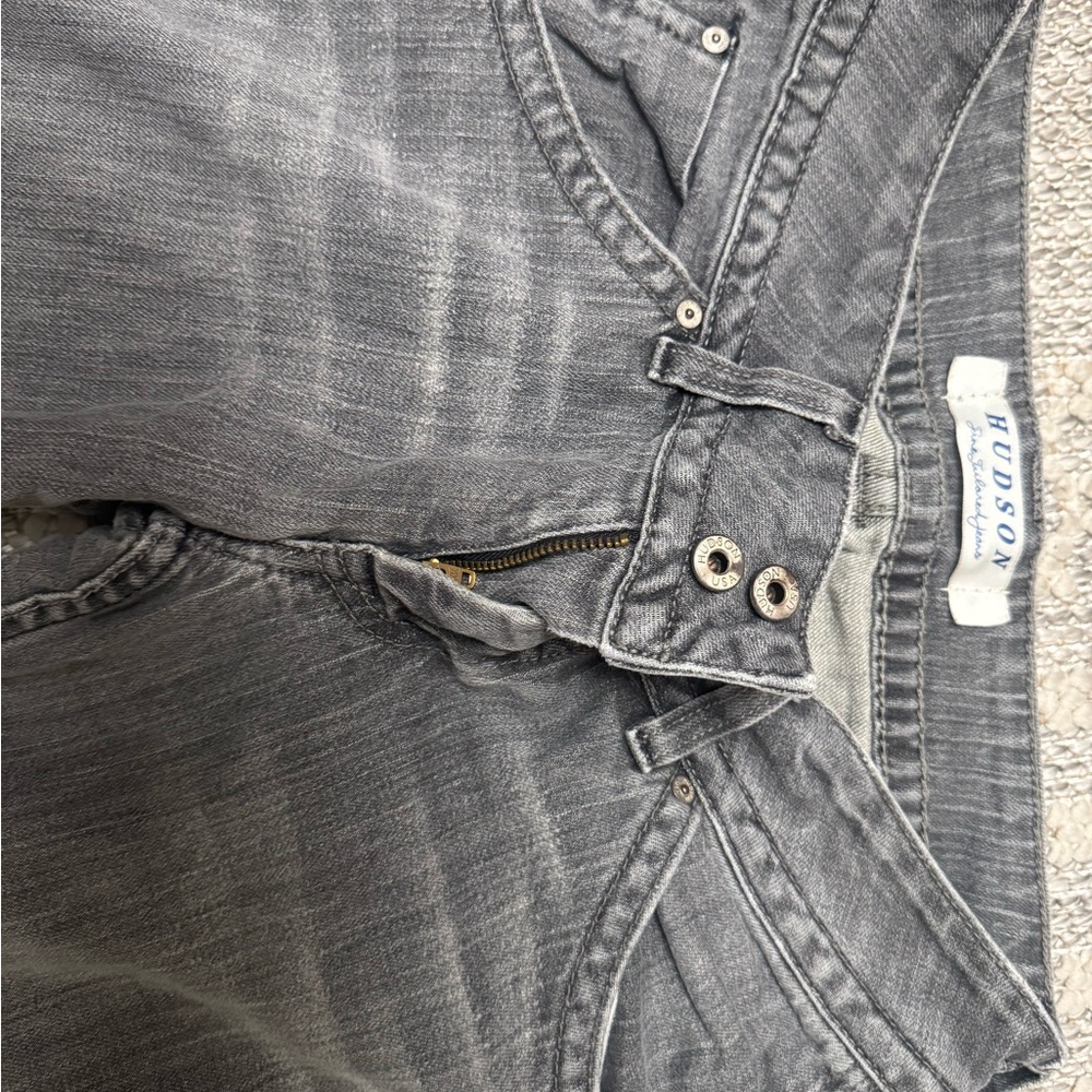 Vintage Hudson Jeans Women's Charcoal Boot Cut super low rise - Picture 4 of 10